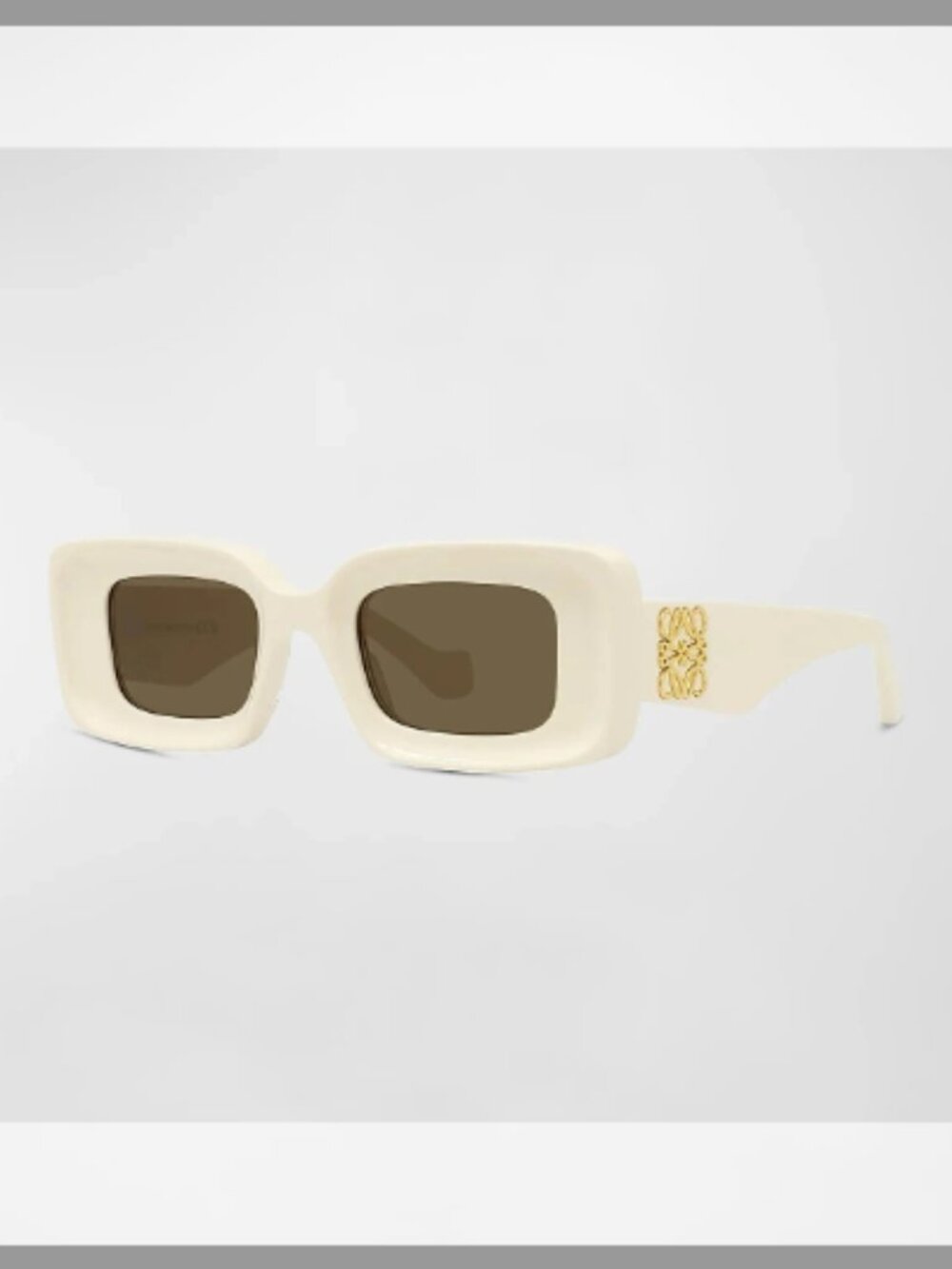 Loewe NWT Men's Anagram Acetate-Nylon Rectangle Sunglasses (ORIG. $390)